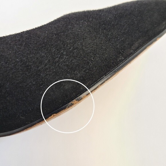 Botkier Shayla Black Suede Slingback Pointed Toe Block Heel Pumps 7 - Picture 13 of 14